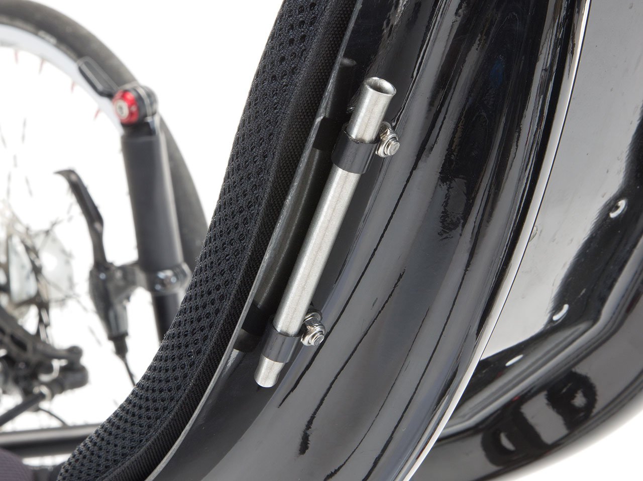 Flag mount for hard shell seat
