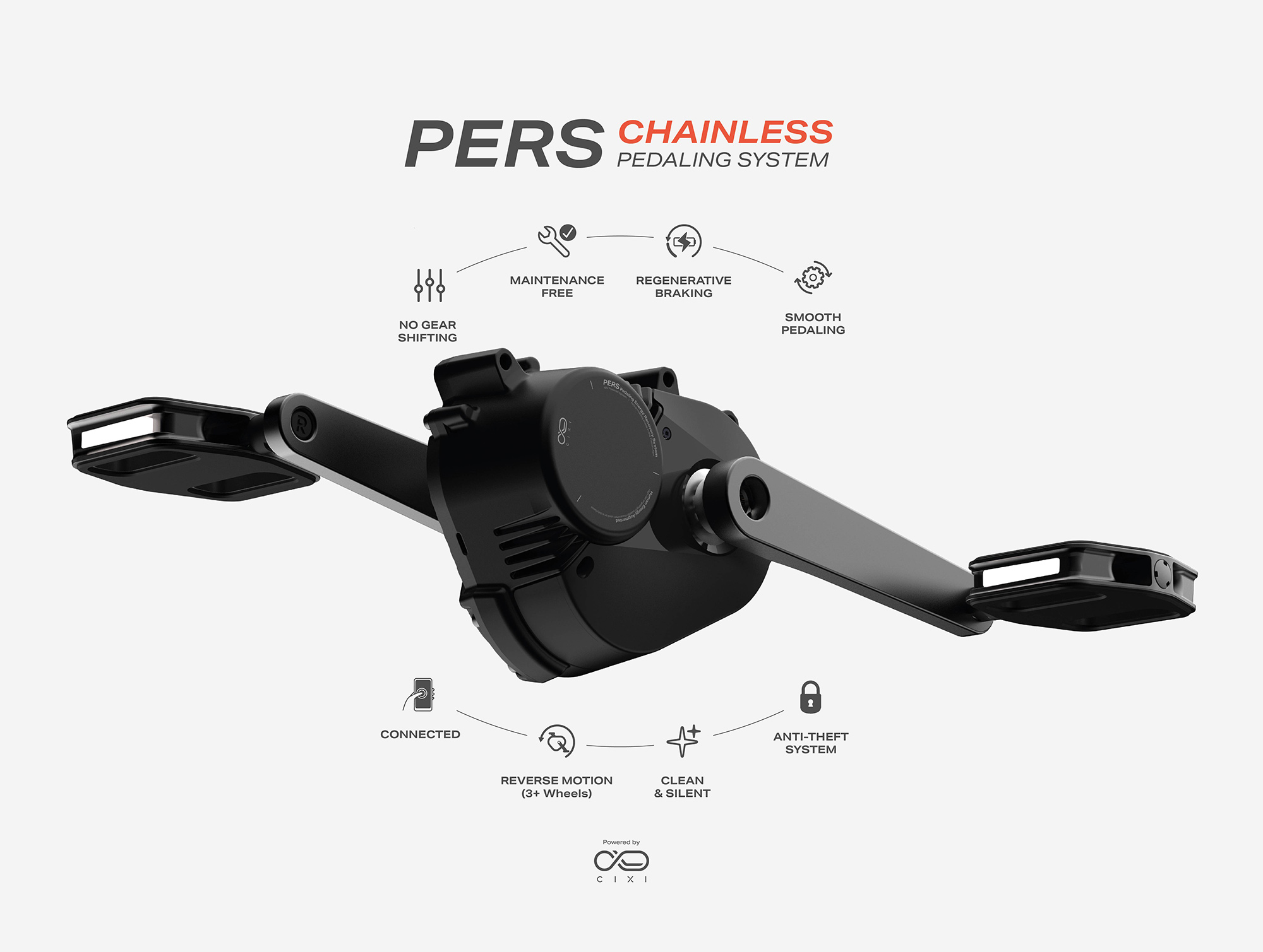 ICE Trikes PERS Cixi Chainless Pedalling System